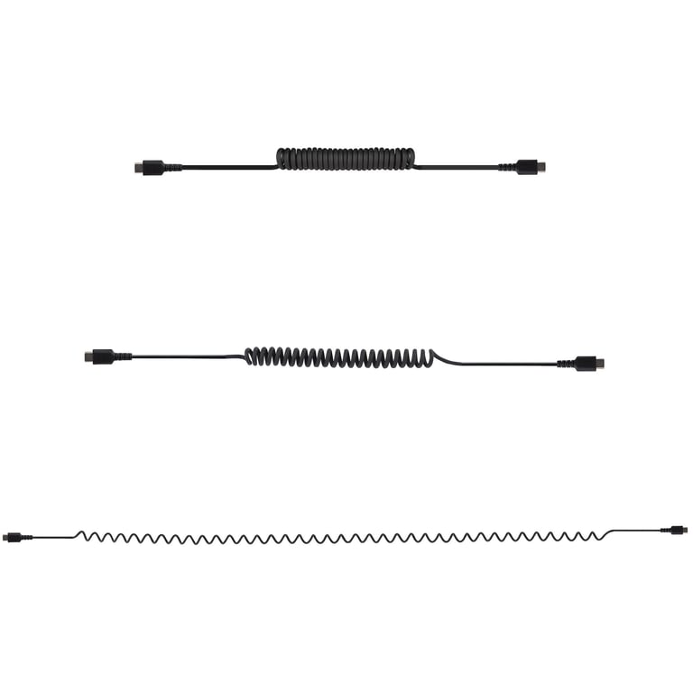 StarTech.com Cavo di ricarica USB-C da 1 m - Adattatore USB-C a USB-C a spirale per impieghi gravosi - Cavo Thunderbolt 3 in fibra aramidica resistente - Cavo da USB-C a USB-C M/M - Caricatore USB-C nero