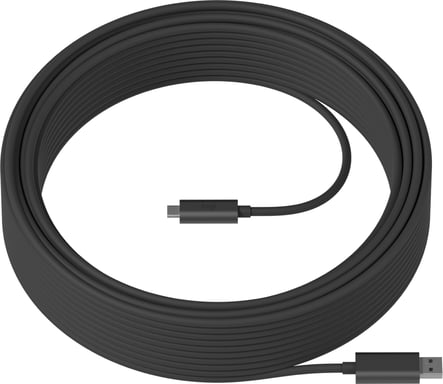 Logitech Strong câble USB 10 m USB 3.2 Gen 2 (3.1 Gen 2) USB A USB C Graphite