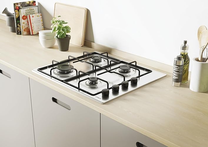 Candy Smart CHW6LBX4U Acier inoxydable Intégré 60 cm Gaz 4 zone - vue 3