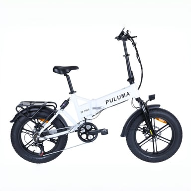 Bicicleta eléctrica plegable PULUMA EB-FM2.0, batería extraíble de 48 V y 15 Ah, doble suspensión - blanca