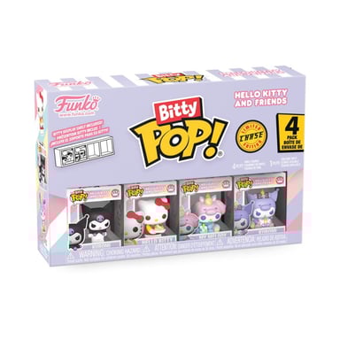 Pack de 4 Figurines Funko Bitty Pop Hello Kitty and Friends Kuromi