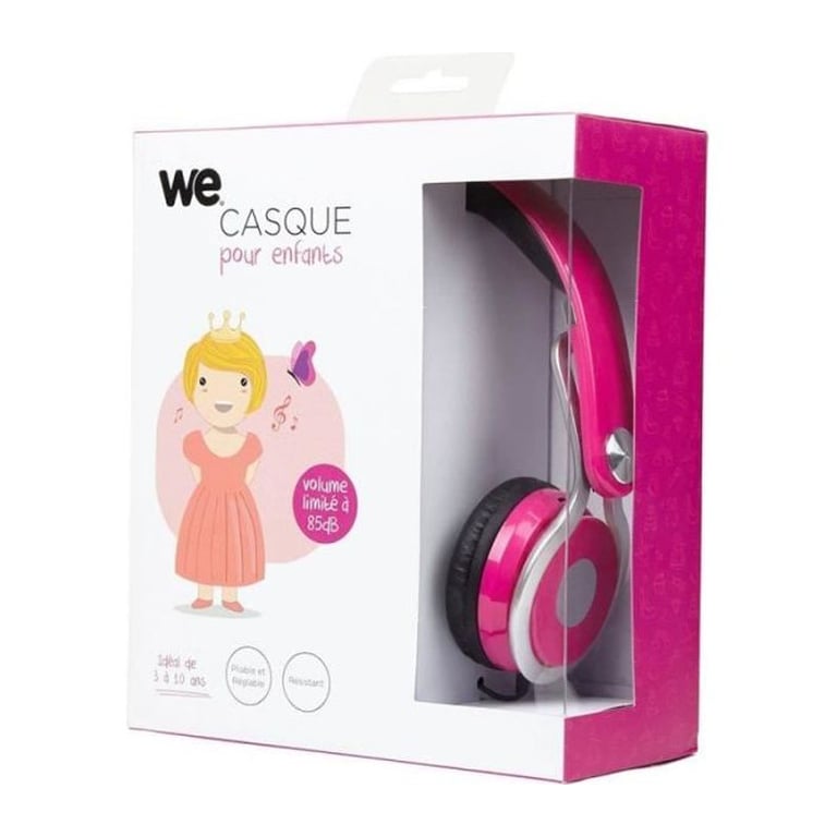 WeKids Casque Filaire pour Enfants avec Régulateur et Limitateur de Volume 85dB pour Enfants avec Microphone Ecouteurs Pliables Stéréo pour Enfants Neuf