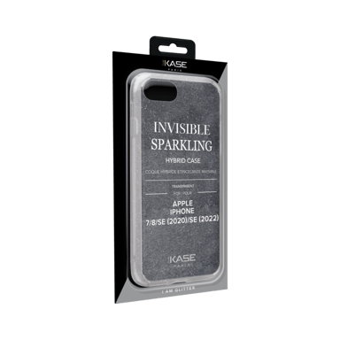 Coque hybride étincelante invisible pour iPhone Apple 7/8/SE 2020/SE 2022, Transparente