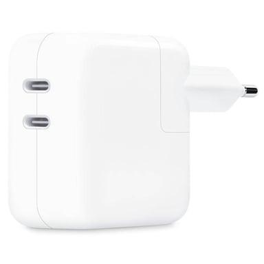 Adaptador de corriente Apple con dos puertos USB-C - 35 vatios - Blanco