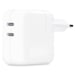 Adaptador de corriente Apple con dos puertos USB-C - 35 vatios - Blanco