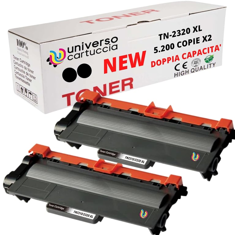 Universocartuccia Toner compatible TN2320 5200 copies pour MFCL2700DW / MFCL2700DN / MFCL2720DW / MFCL2740DW / DCPL2500D / HL2300D / HL2340DW / HL2365DW/ HL2370 DN 2 x TN2320 Neuf - vue 9