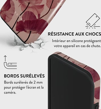 Burga Funda para iPhone 13 Tough Shockproof modelo Tender Kiss Rojo