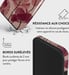 Burga Funda para iPhone 13 Tough Shockproof modelo Tender Kiss Rojo