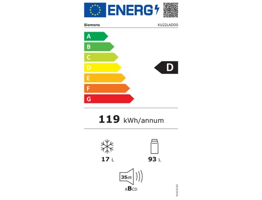 Réfrigérateur Intégré SIEMENS KU22LADD0 – 110L, Froid Statique, Connecté - vue 8