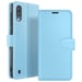 Zanaé Funda tipo cartera para Galaxy M10 con función de soporte y lengüeta magnética Azul Claro
