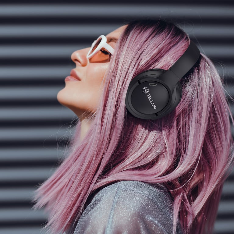 Écouteurs supra auriculaires Bluetooth Tellur Vibe ANC Neuf - vue 4
