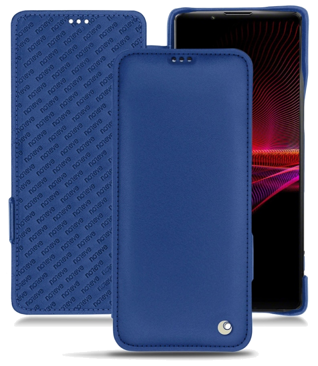Housse cuir Sony Xperia 1 III - Rabat horizontal - Bleu océan ( Nappa - Pantone #003da5 ) - NOREVE