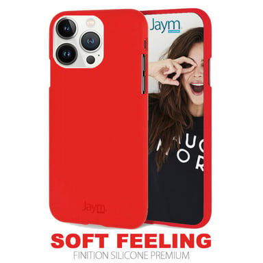 Funda de silicona roja Soft Feeling para Apple iPhone 14 Plus - Acabado de silicona - Tacto ultra suave