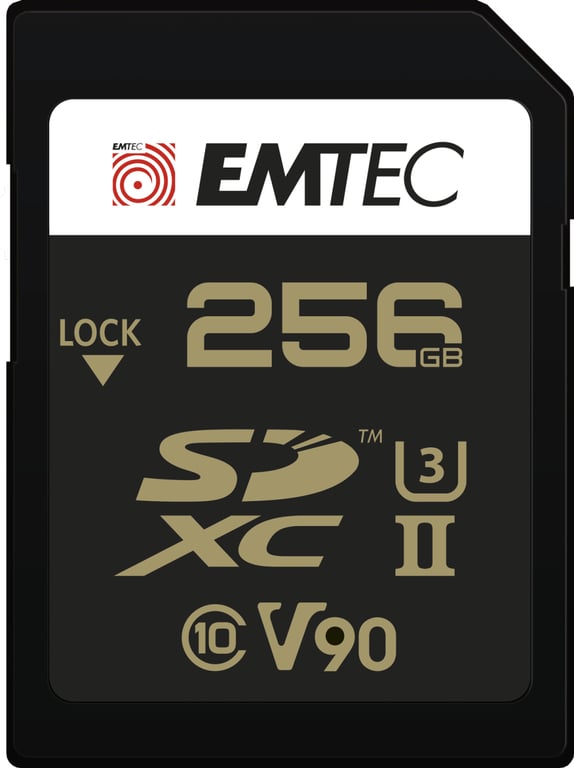 EMTEC V90 Ultra Pro Carte mémoire flash Video Class V90 / UHS II U3 SDXC UHS II - vue 3