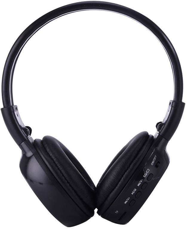 Casque Audio Sans Fil Stéréo Écran LCD Lecteur Voyant Lumineux Radio Fm Noir YONIS