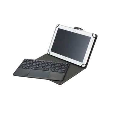 Funda Tablet + Teclado Bluetooth WE Etui Universel 12-13'' Compatible Android/iOS/Windows Negro-Gris