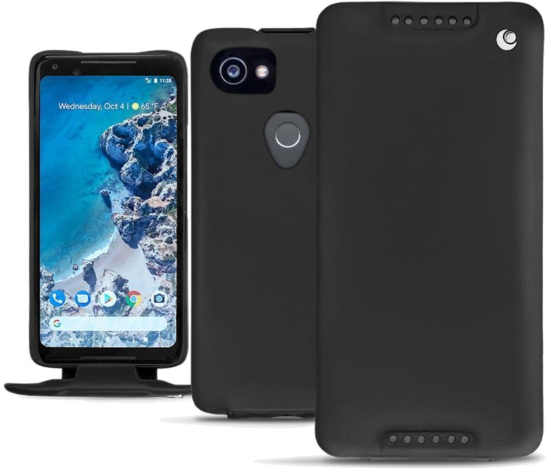 Housse cuir Google Pixel 2 XL - Rabat verticalNoir