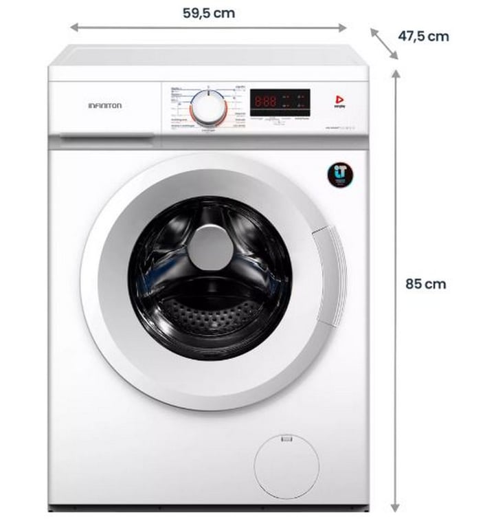 Lave linge Infiniton WM D84AWT 8 kg 1400 trmin Tapa Amovible Neuf - vue 3
