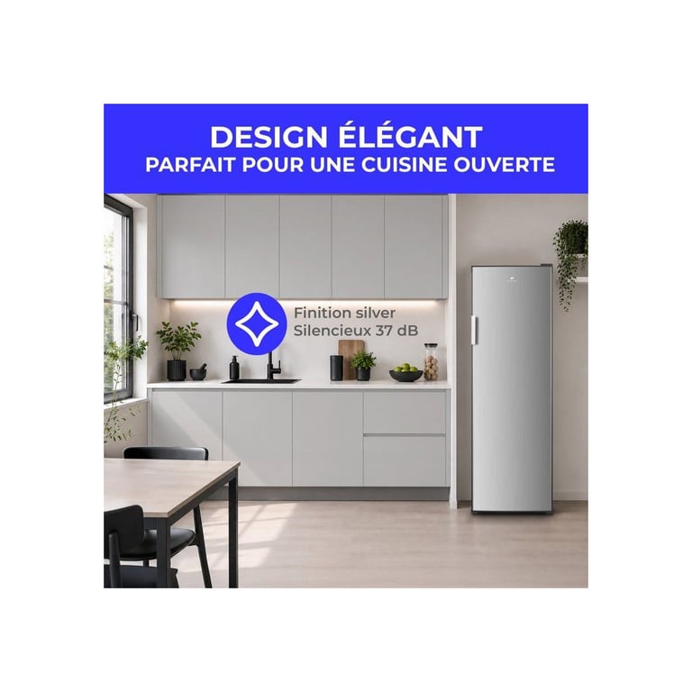 Réfrigérateur CONTINENTAL EDISON 1 porte 333 Froid statique Classe D 60 x P 59 x H 1725 cm - vue 7