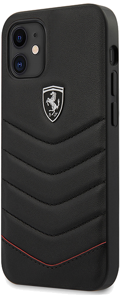 Étui Ferrari pour iPhone 12 mini 5.4 Noir Off Track Quilted