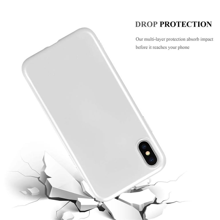 Coque pour Apple iPhone XS MAX en METALLIC ARGENT Housse de protection Étui en silicone TPU flexible