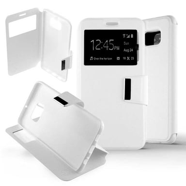 Etui Folio Blanc compatible Samsung Galaxy S6 Edge Plus
