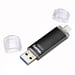 Clé USB 3.0 ''Laeta Twin'', 32 GB, 40MB/s, noir