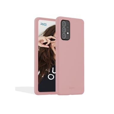 JAYM - Carcasa de silicona premium rosa arena para Samsung Galaxy A32 5G -100% silicona y microfibra - Reforzada y ultra suave