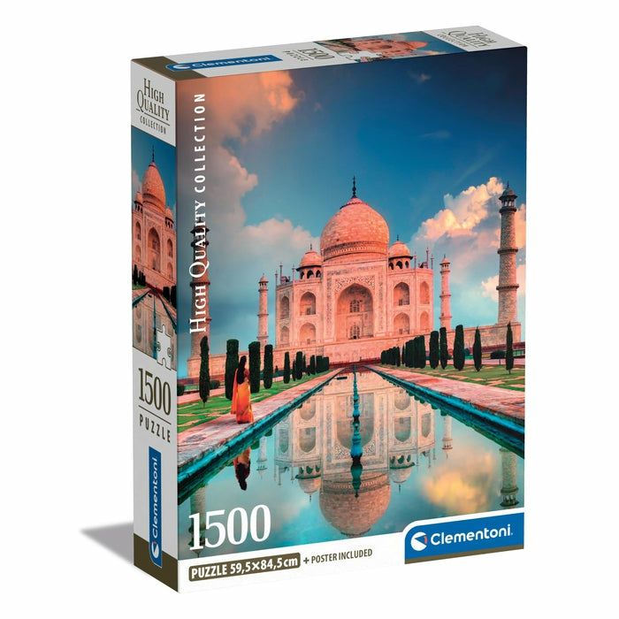Clementoni - 1500p Taj Mahal - 59,2 x 84,3 cm - Avec poster - Neuf