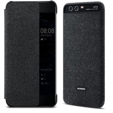Custodia folio Huawei grigio scuro e nera per P10