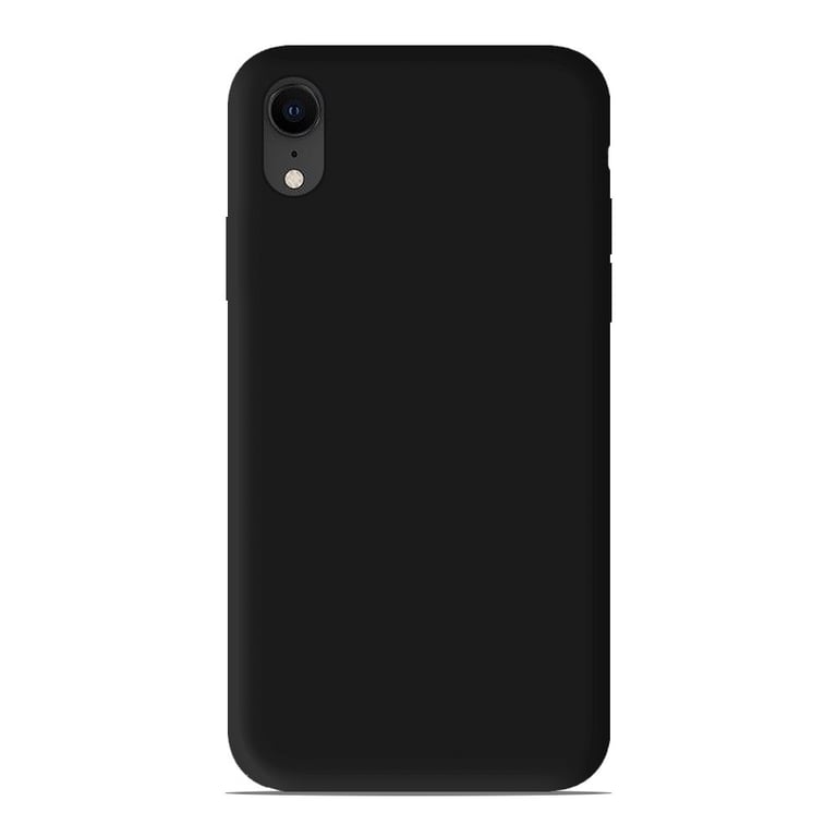 Coque silicone unie Mat Noir compatible Apple iPhone XR - 1001 coques