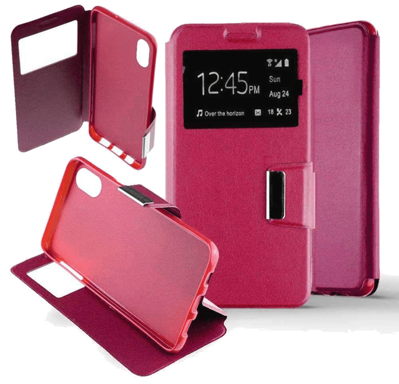Etui Folio compatible Rose Apple iPhone XS Max