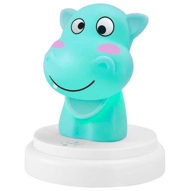 Alecto Hipopótamo Luz LED nocturna SILLY HIPPO Diseño divertido Verde agua