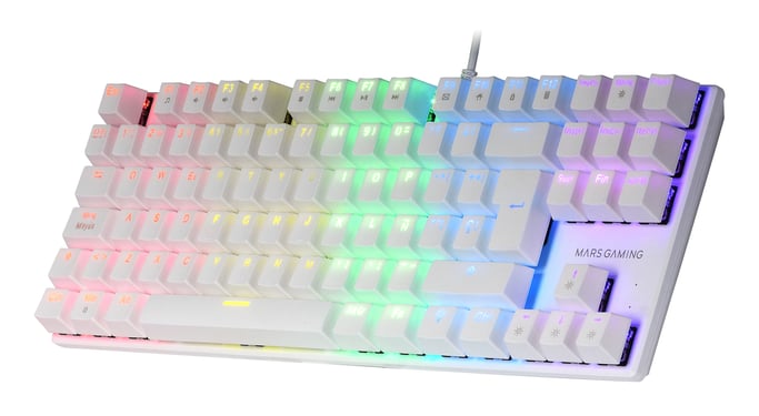 Mars Gaming MK80 clavier USB AZERTY Français Blanc