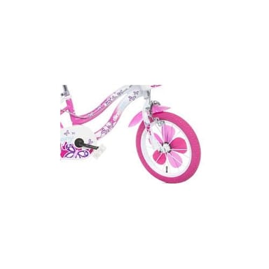Vélo pour fille rose et blanc 14'' FLAPPY Dino Bikes