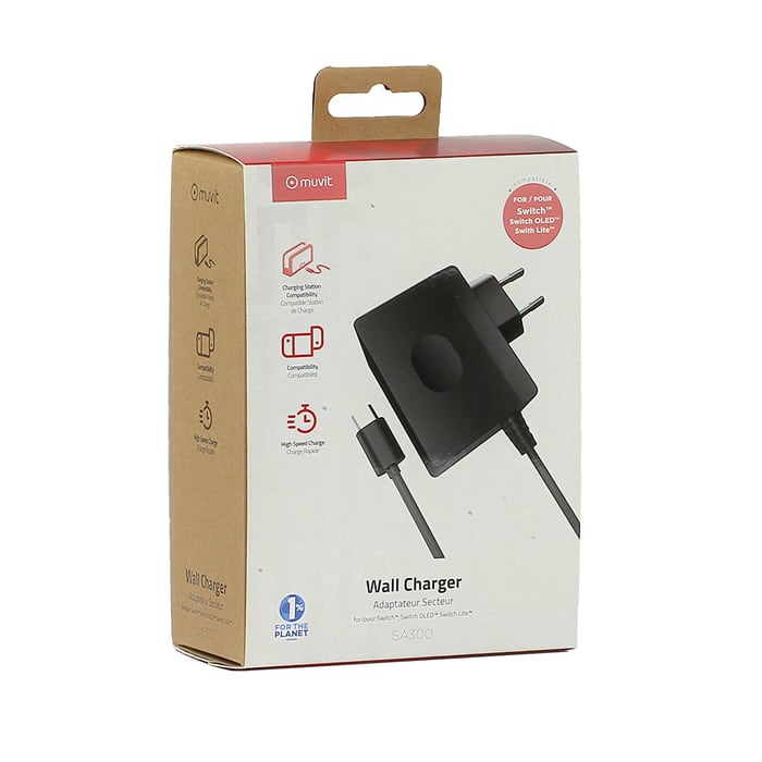Adaptateur secteur pour Nintendo Switch MUVIT GAMING - vue 3