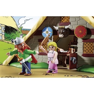 PLAYMOBIL 70932 Astérix, La hutte d'Abraracourcix, Personnages, 110 pieces, Des 5 ans