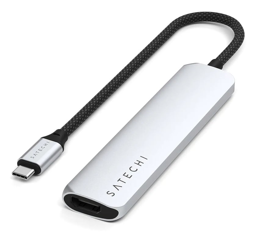 Satechi ST-P6SS hub & concentrateur USB Type-C 10000 Mbit/s Argent - Neuf