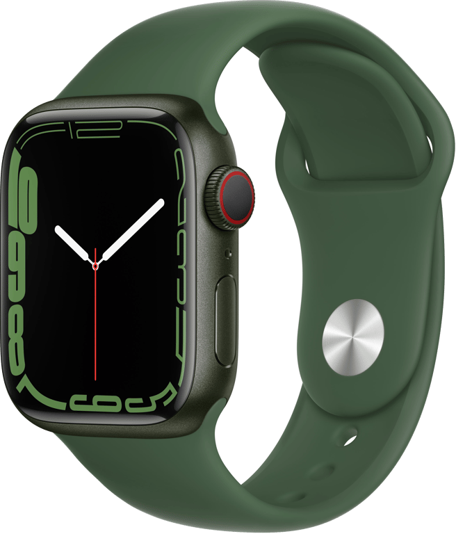 Watch Series 7 (GPS + Cellular) Boîtier en Aluminium Vert de 41 mm, Bracelet Sport