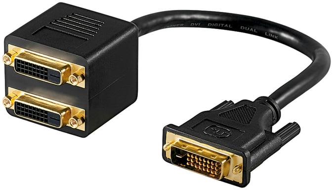 Goobay 68740 câble DVI 0,1 m DVI-D 2 x DVI Noir