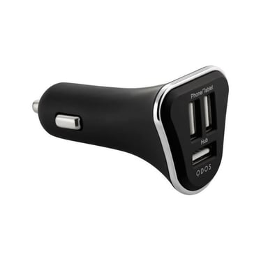 Cargador de mechero USB QDOS de 3 puertos