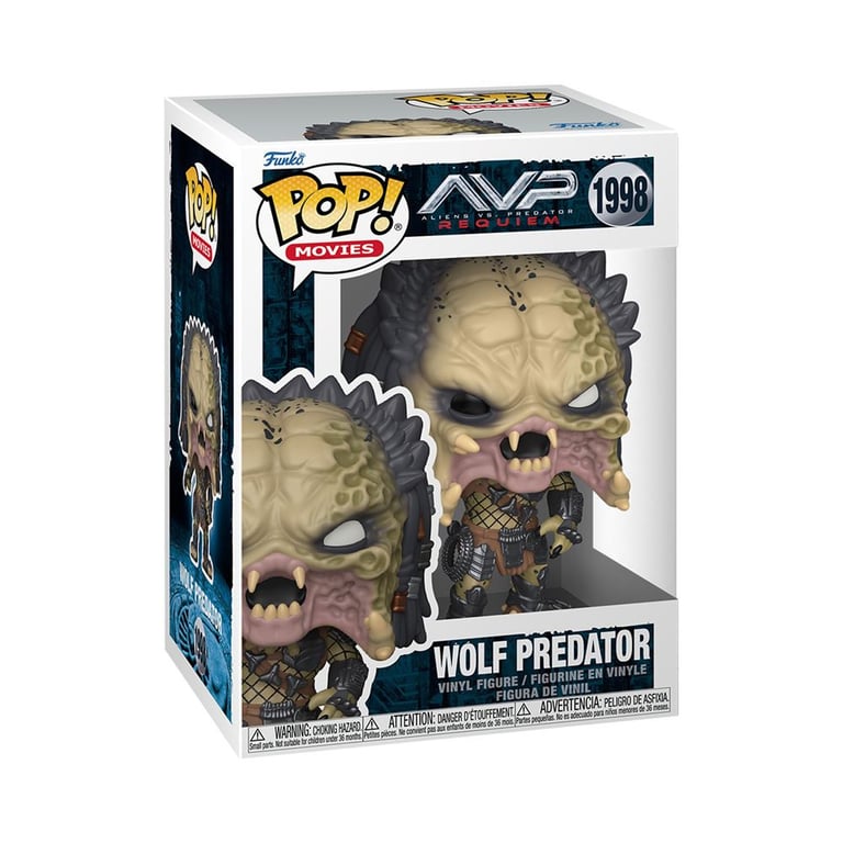 Figurine Funko Pop Movies Aliens vs. Predator S3 Wolf Predator with Chase Modèle aléatoire - vue 2