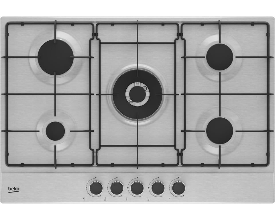 Beko HIAW75223SXE Table de cuisson à gaz n°5 brûleurs