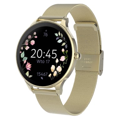 Smartwatch da donna con elegante cinturino a maglie inossidabile