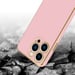 Coque pour Apple iPhone 14 PRO en Glossy Rose - Or Housse de protection Étui en silicone TPU flexible et avec protection pour appareil photo