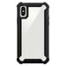 Coque pour Apple iPhone X / XS en NOIR AULNE Housse de protection Étui 2 en 1 avec bord en silicone TPU et dos en verre acrylique