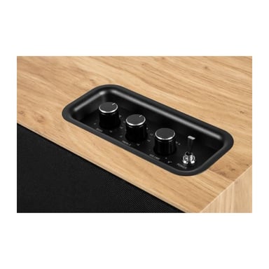 Enceinte Bluetooth 5.0 Thomson WS502 100 W - Boîtier en bois - Façade amovible - Entrée RCA, USB,
