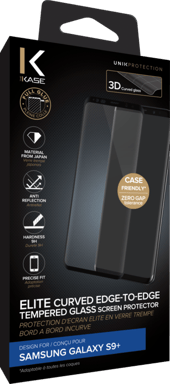 Protection dâ€™écran élite en verre trempé bord à  bord incurvé pour Samsung Galaxy S9+, Noir