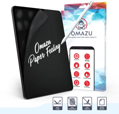 OMAZU Paperfeeling protecteur d'écran, pour Samsung Galaxy Tab S7 FE / S  - Anti reflet - Anti empreinte digitale - Anti rayures