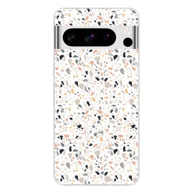 Coque en silicone - Compatible pour Google Pixel 8 Pro - design terrazzo color